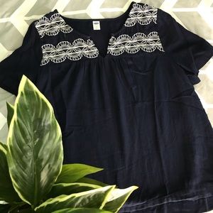 Old Navy dark blue short sleeve top